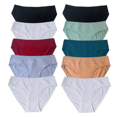 10-Pack Women’s Low-Waist Cotton Panties - SnaggIt
