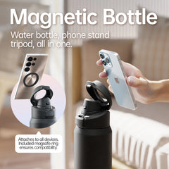 Magnetic Smart Thermos - 24H Insulation & Integrated Phone Mount