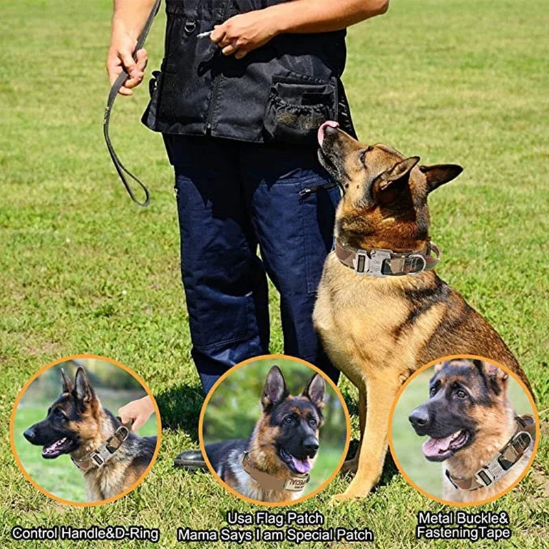 Tactical Dog Collar & Leash Set by Snagg A Leash