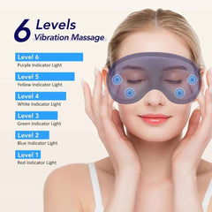 USB Electric Heated Eye Mask – 3D Vibration Eye Massager & Sleep Shading Relief System