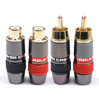 10 Pack RCA Male/Female Connectors – Gold-Plated Copper Audio & Video Plugs for Extension and Wiring by Snagg A Cable Plug