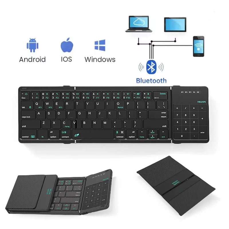 Folding Bluetooth Keyboard For iPads & Tablets by Snagg A Wireless Keyboard