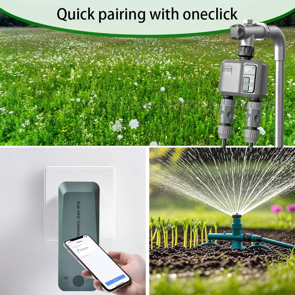 Smart WiFi + RF433 2 Way Garden Water Timer by Snagg A Water Timer