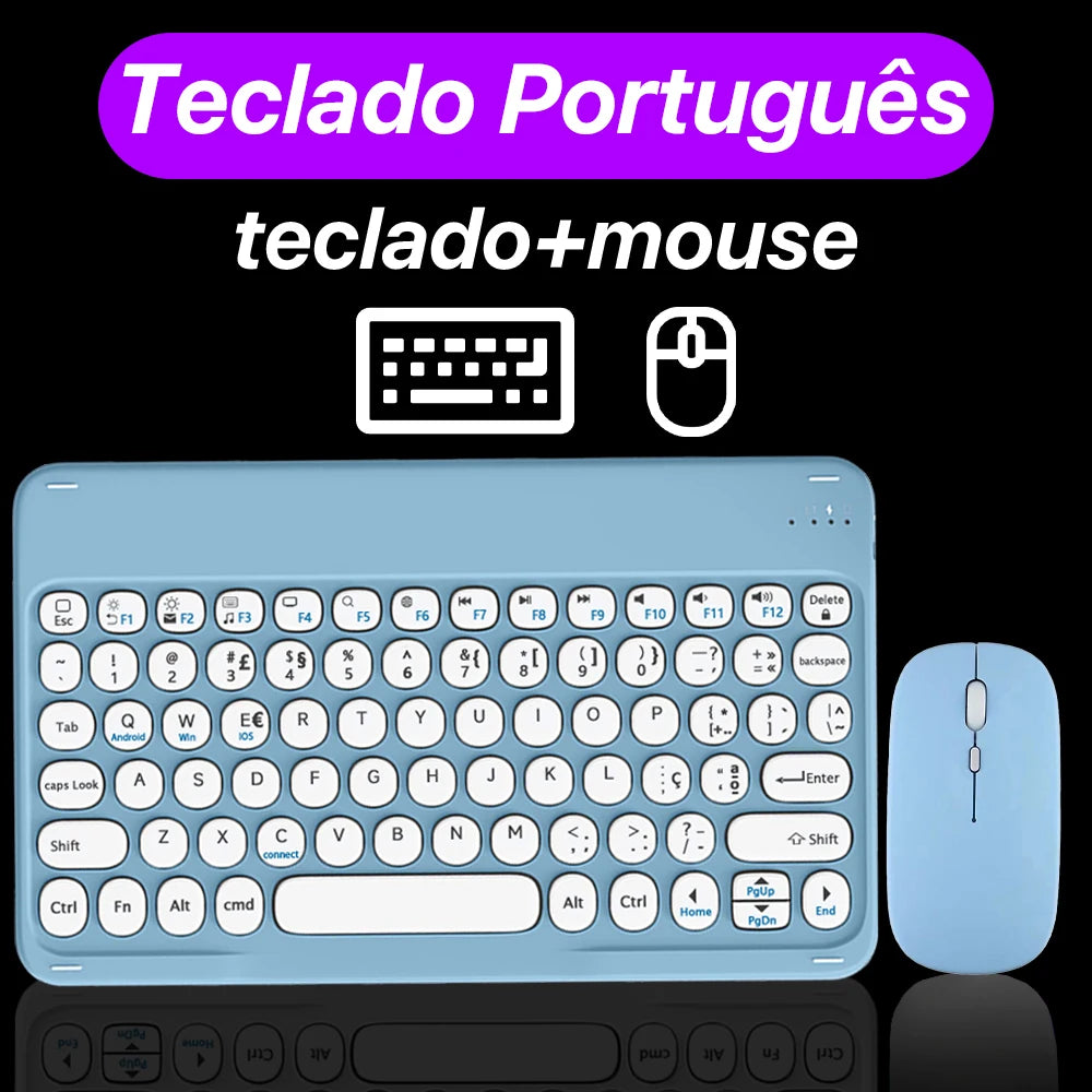 Round Key Bluetooth Wireless Keyboard For Android IOS Huawei Xiaomi Tablet by Snagg A Wireless Keyboard