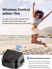 MagSafe Bluetooth Shutter Smartphone Camera Handle Grip Selfie Stablizer by Snagg A Phone Holder