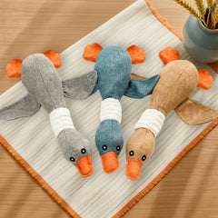 Plush Goose Squeaky Dog Toy by Snagg A Toy