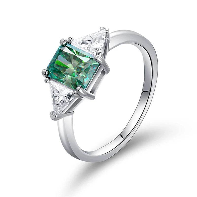 2ct Teal Moissanite Ring - SnaggIt