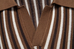 Men's "Ice Silk" Stripe Polo | 2026 Cooling Touch Summer Essential
