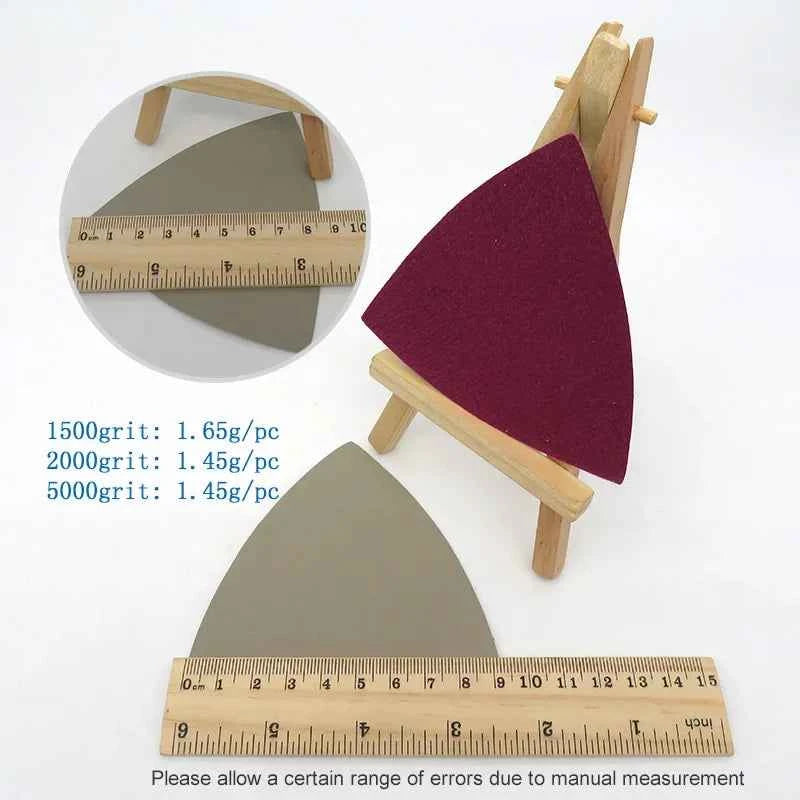 50pcs Silicon Carbide Triangle Sanding Discs 90mm | Wet/Dry Hook & Loop 60–10000 Grit Detail Sander