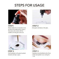Professional 0.5s Fast Dry Lash Adhesive – Waterproof 8 Week Extreme Retention