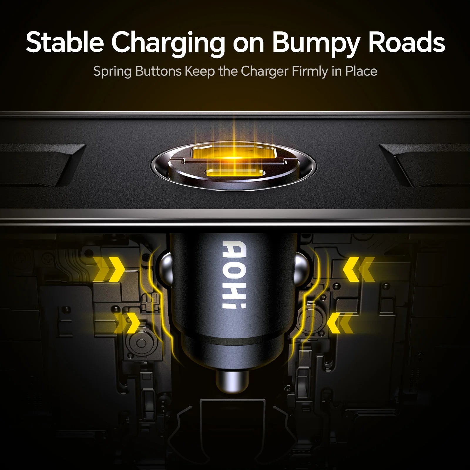 SUPERAUTO PD 45W Fast Car Charger (USB-C & USB-A) by Snagg A Car Adapter