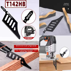 T142HB Flush-Cut Curve Jigsaw Blade | Professional T-Shank Scroll Saw Blade for Hardwood & MDF