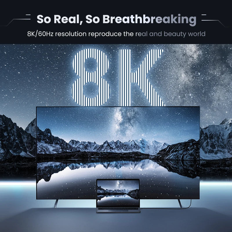 8K HDMI 2.1 Cable Support for TV, Laptop, Projector, PS4 & PS5 by Snagg An HDMI Cable