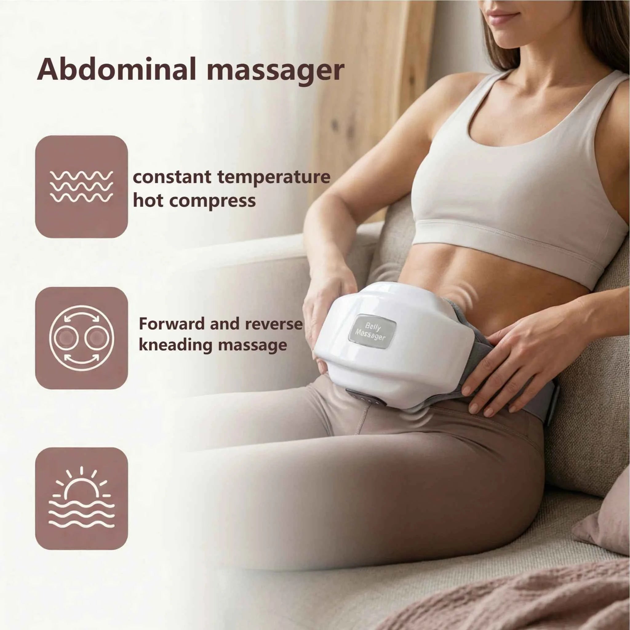 Electric Abdominal Massager – Bian Stone Belly & Stomach Therapy Device