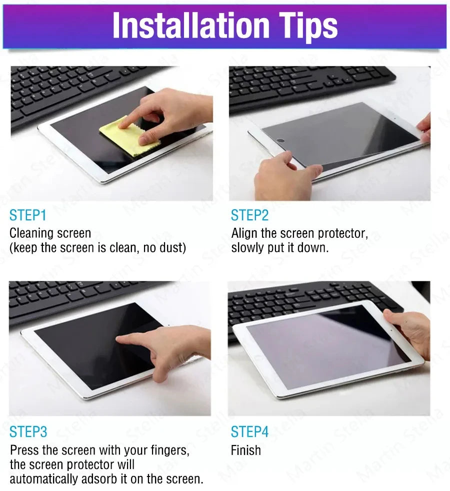 9H 3pcs Tempered Glass Screen Protector For iPad Pro 11 10th 9th Generation 8th 7 6 5 4 3 2 by Snagg A Screen Protector