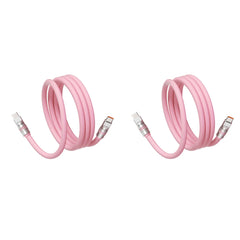 2-Pack USB-C to USB-C 240W PD Cable | Liquid Silicone Zinc Alloy Fast Charging for iPhone Laptop Tablets