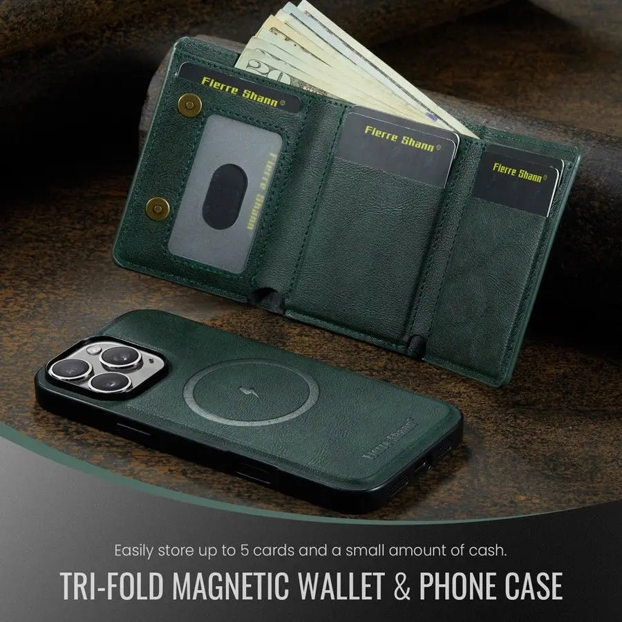 MagSafe Compatible Detachable Leather Wallet Case For iPhone Series by Snagg A MagSafe Wallet