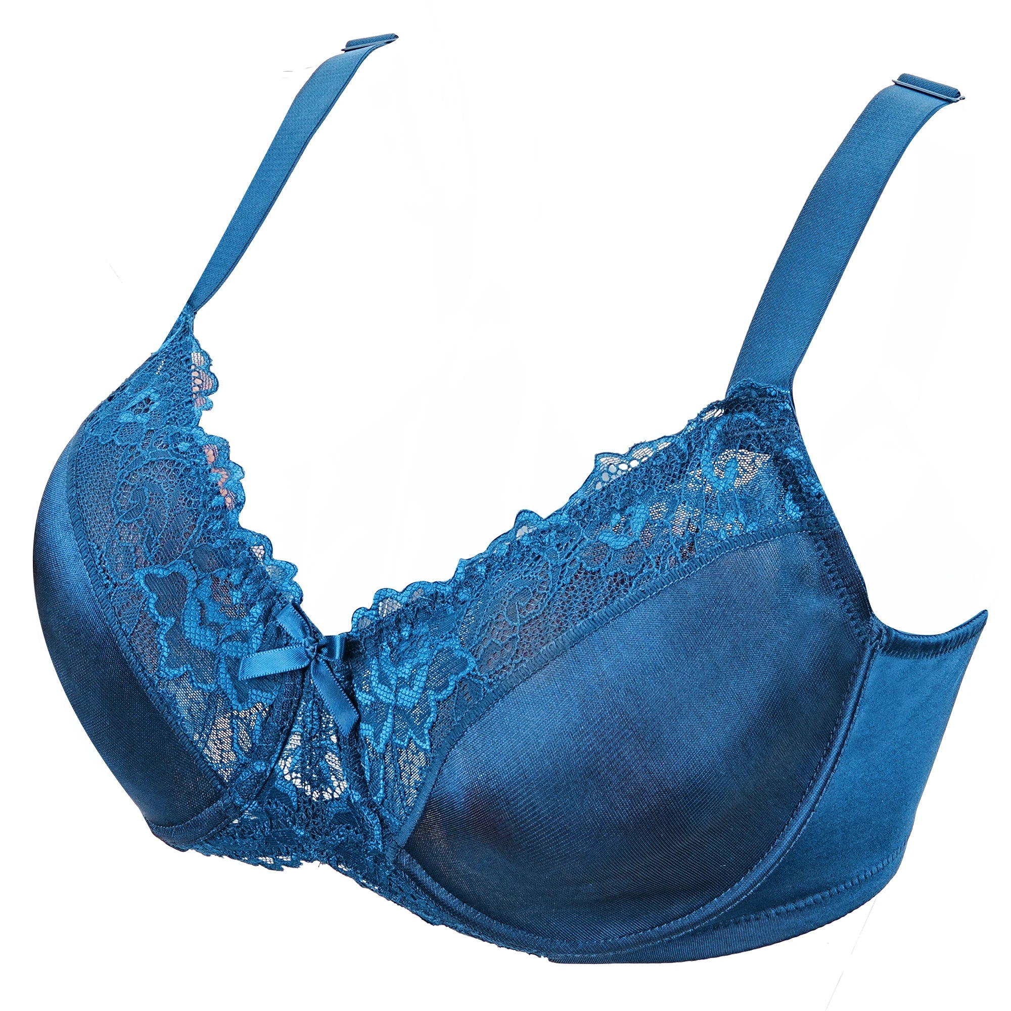 Plus Size Floral Lace Minimizer Bra | Underwire Full Coverage Non-Padded Everyday