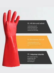 16 Inch PVC Cleaning Gloves Oil & Chemical Resistant by Snagg A Gloves