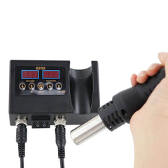 2-in-1 SMD Rework Soldering Station with Hot Air Gun & Iron - SnaggIt