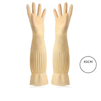 45cm Lengthen Dishwashing Cleaning Gloves Reusable Rubber Latex Kitchen Gloves Soft Comfortable Waterproof Household Clean Tool by Snagg A Gloves