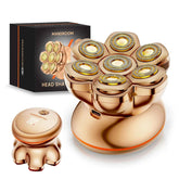 7D Magnetic Head Shaver PRO – Full Electroplated 0.10mm Ultra Close Shaving System with Anti Allergic Gold Mesh