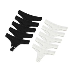 Seamless Cotton G-String 10-Pack | Breathable Thong Solid Colour Plus Size Women's Underwear