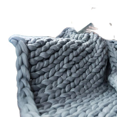 Knit Blanket Handmade Wool Throw by Snagg A Throw