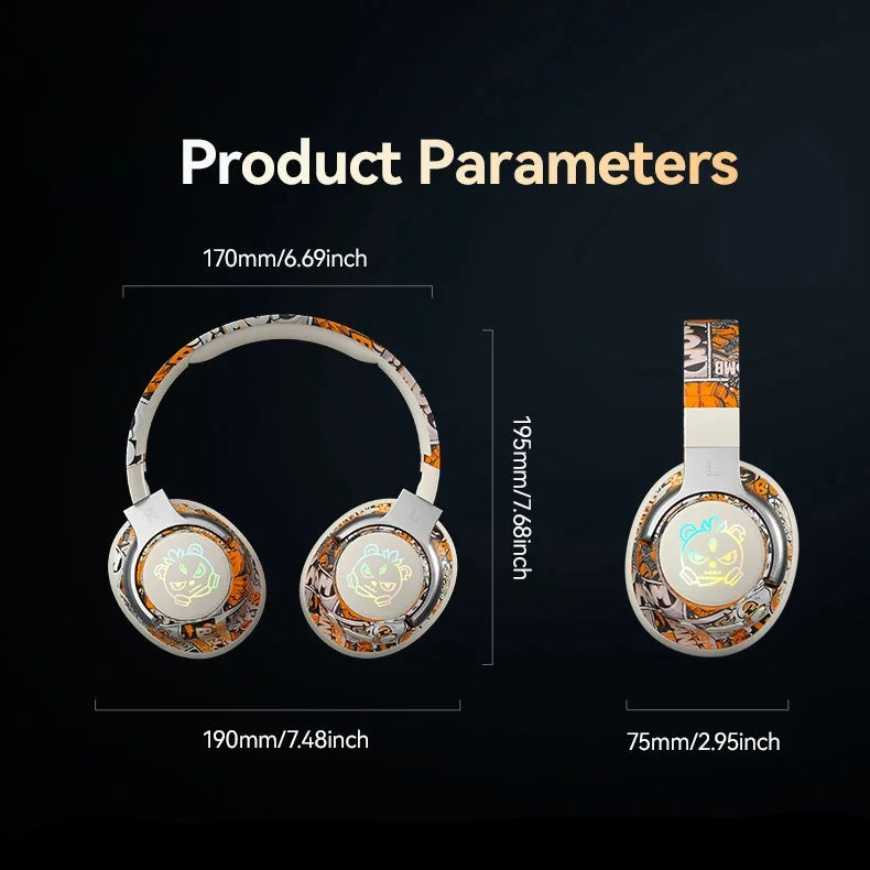 Wireless Bluetooth Headphones | Over-Ear Gaming Headset with Mic (Long Playtime) by Snagg A Headphone