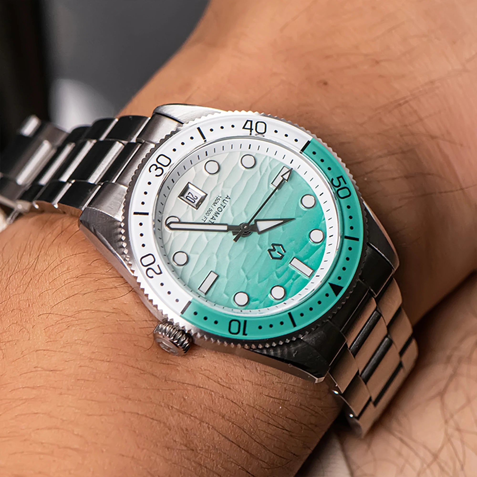 Ocean Blue Automatic Diver’s Watch – Sapphire Glass | 150M Water Resistance - Men’s Watches