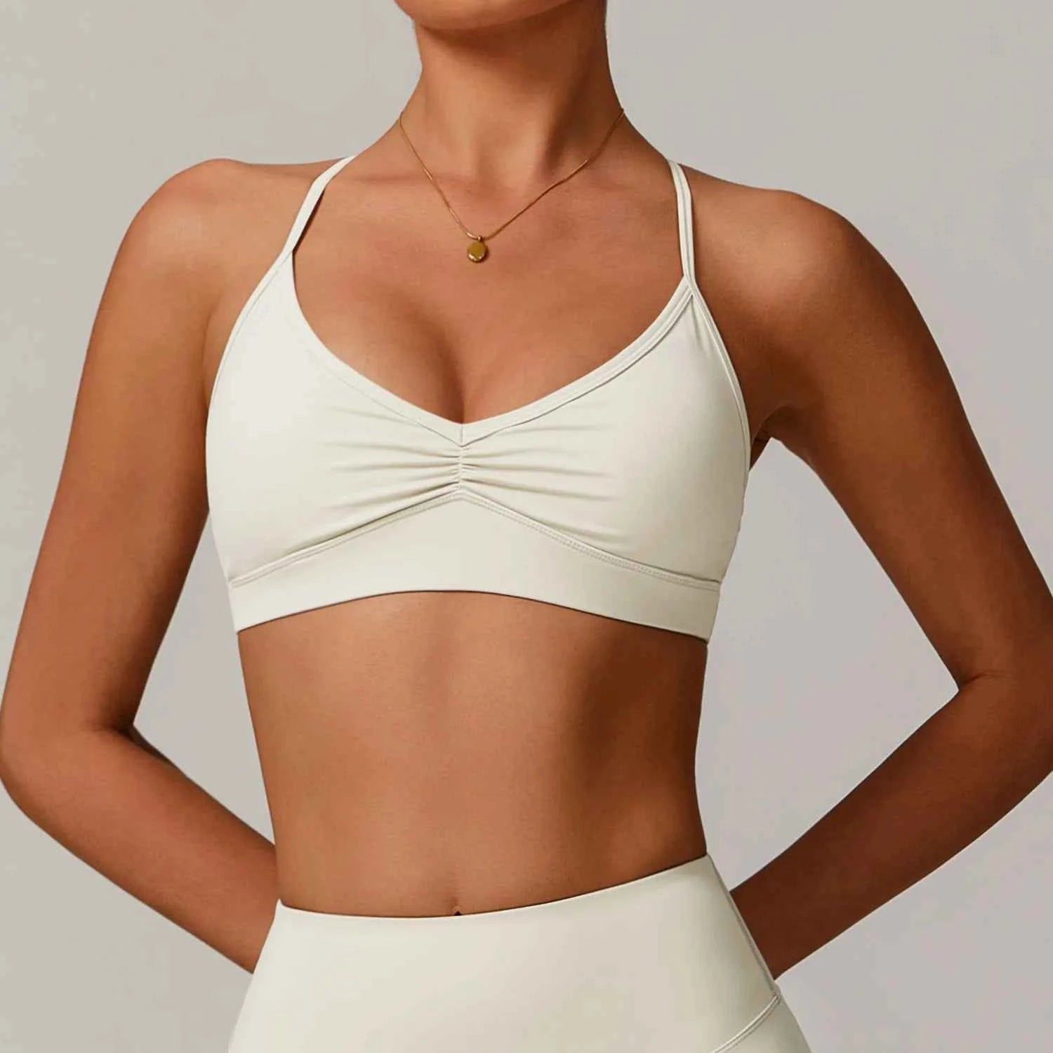Women's Shockproof Sports Bra | Anti-Sweat Breathable Push-Up Yoga Crop Top Gym Workout Fitness