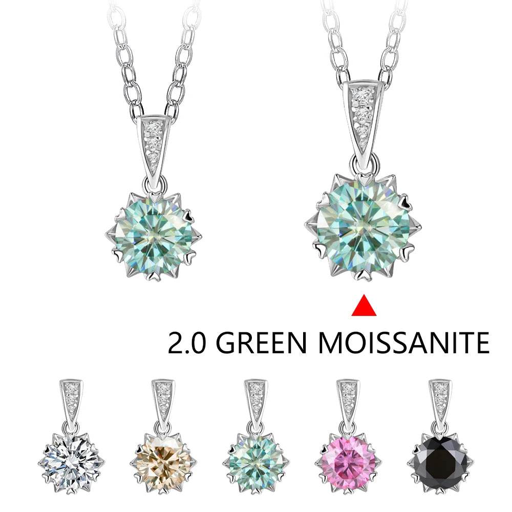 1 Carat Round Brilliant Moissanite Pendant Necklace - SnaggIt