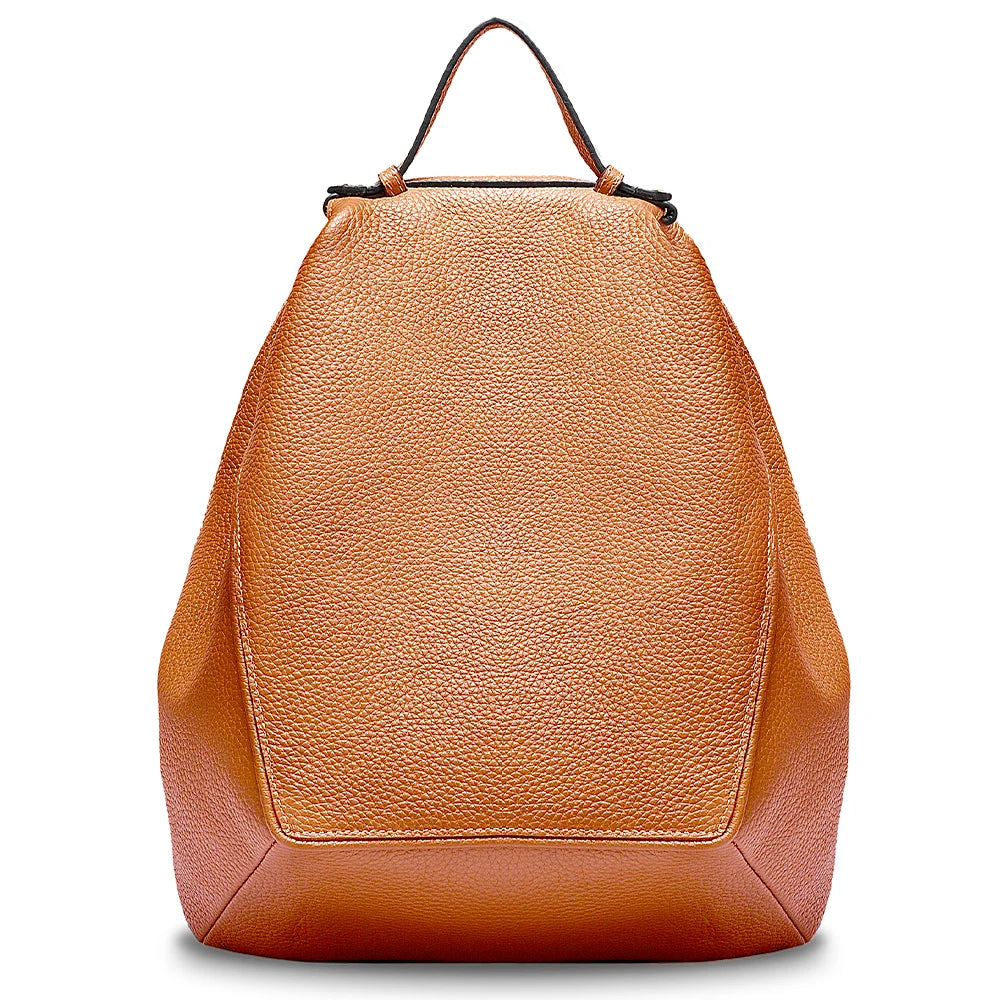 Genuine Leather Classic Backpack Purse – Roomy A4 & iPad-Fit Knapsack Satchel Rucksack for Women (0.82kg)