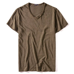 Combed Cotton V-Neck Tee | Essential Summer Fitness & Daily Top