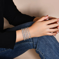 Moissanite Tennis Bracelet by Snagg A Bracelet