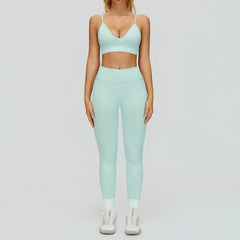 Women's 2/3-Piece Seamless Yoga Set | Gym Workout Suit Fitness Bra Crop Top Long Sleeve Leggings