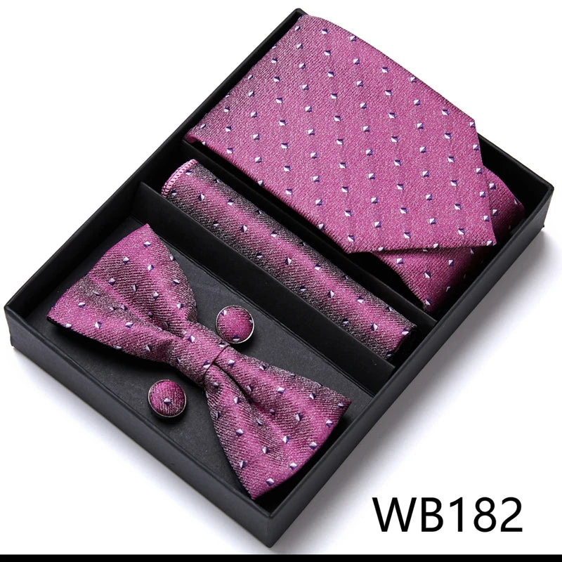 Men’s Luxury Tie & Bow Set - WB182 - Others In Fashion