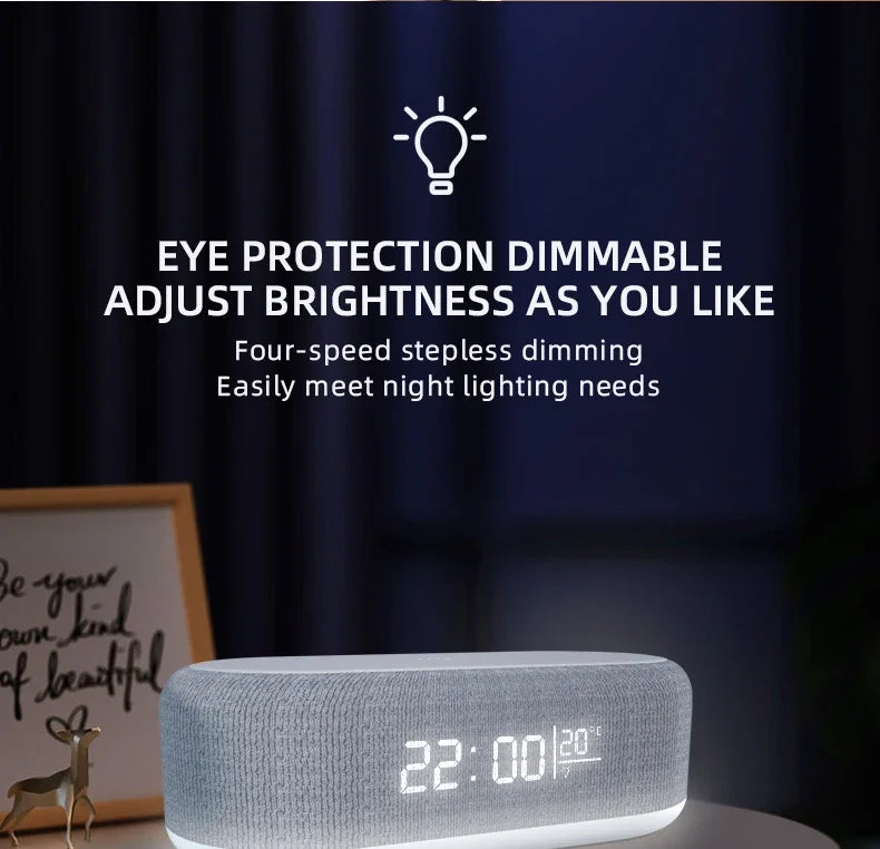 30W Wireless Chargers With Clock & Lamp Night Light by Snagg A Charging Station