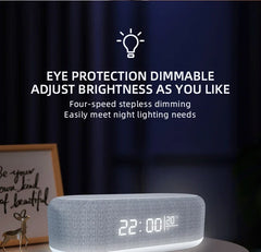 30W Wireless Chargers With Clock & Lamp Night Light by Snagg A Charging Station