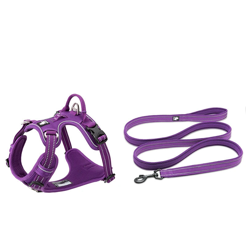 No-Pull Reflective Dog Harness & Leash Set by Snagg A Harness