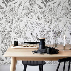 Floral Modern Waterproof Wallpaper by Snagg A Wallpaper
