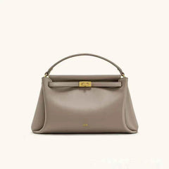 French-Style Snap Closure Women's Crossbody Bag – Small Exclusive High-End Genuine Leather Shoulder Bag