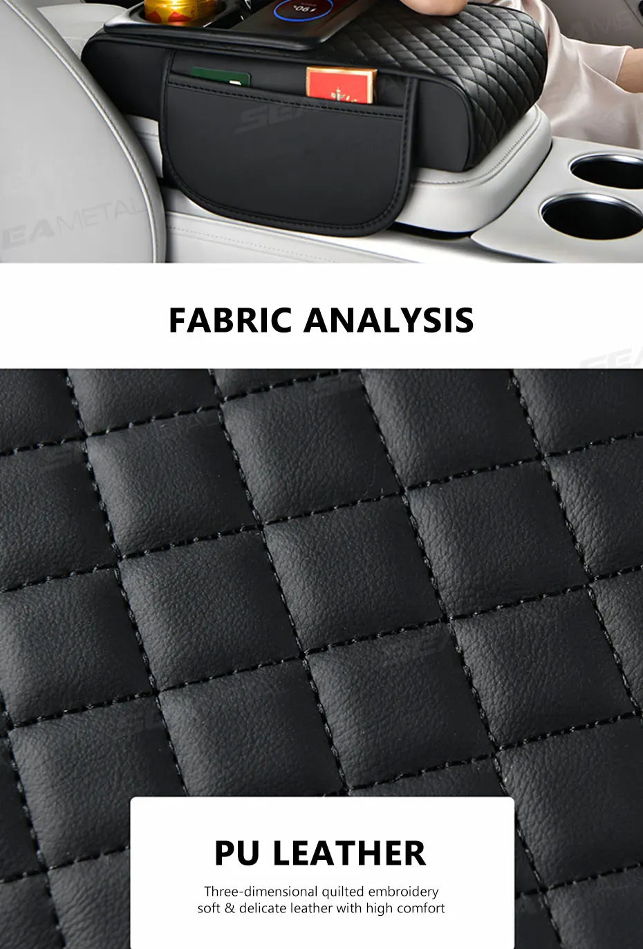 Car Armrest Cushion with Wireless Charging by Snagg An Armrest