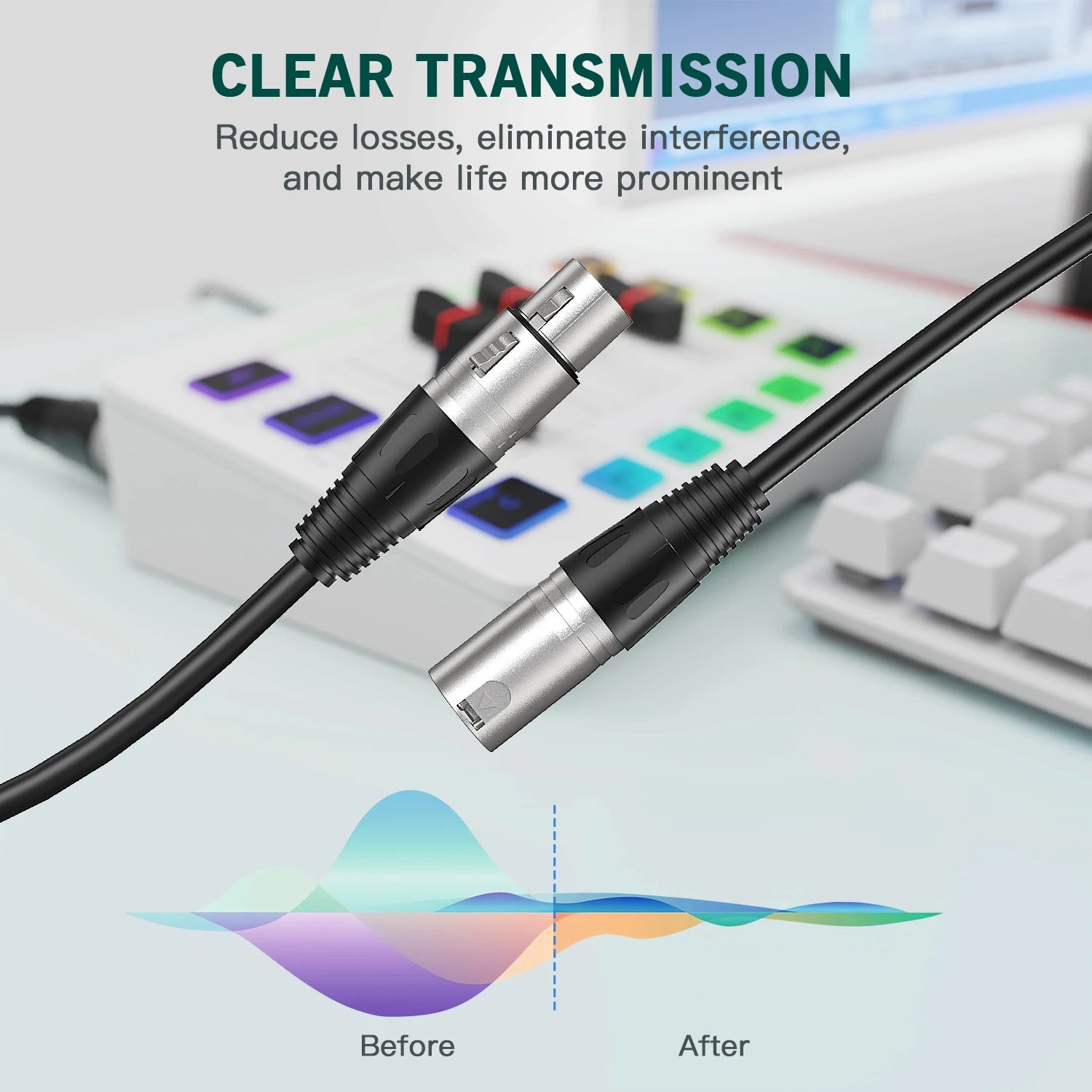 Male to Female Audio Cord for Dynamic or Condenser Mics, Mixers & Sound Cards by Snagg A Microphone Cable