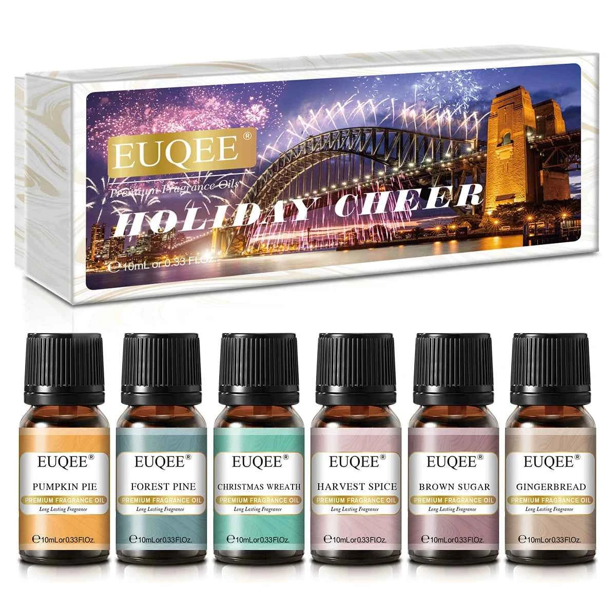 6 Piece Fragrance Oil Collection – 10ml Pure Natural Aroma Diffusion Set for Wellness & DIY Crafting