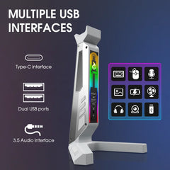 RGB Gaming Headset Stand Sound Activated LED Holder by Snagg A Headset Holder