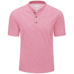 Men's Cotton Blend Henley | Soft 3-Button Summer Fashion Tee