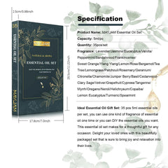35 Bottle Master Essential Oil Library – 100% Pure Botanical Collection for Diffusion, Wellness & Artisanal Crafting