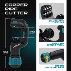 Copper tube cutter with deburring tool and spare blade – image 5
