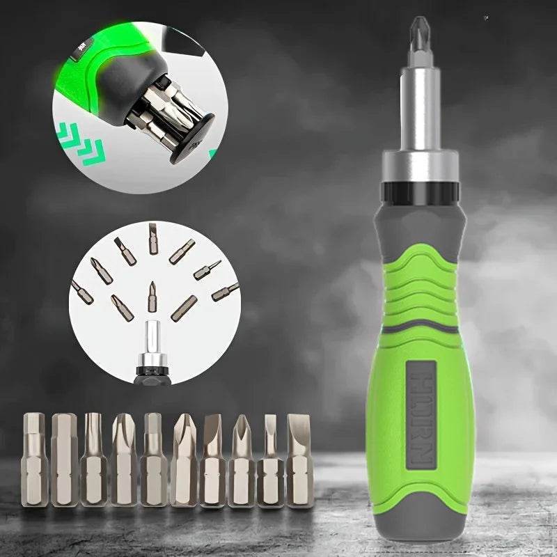 10-in-1 Hippo Mini Ratchet Screwdriver Set - SnaggIt